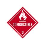 Hazardous Shipping Label - Class 3 Combustible